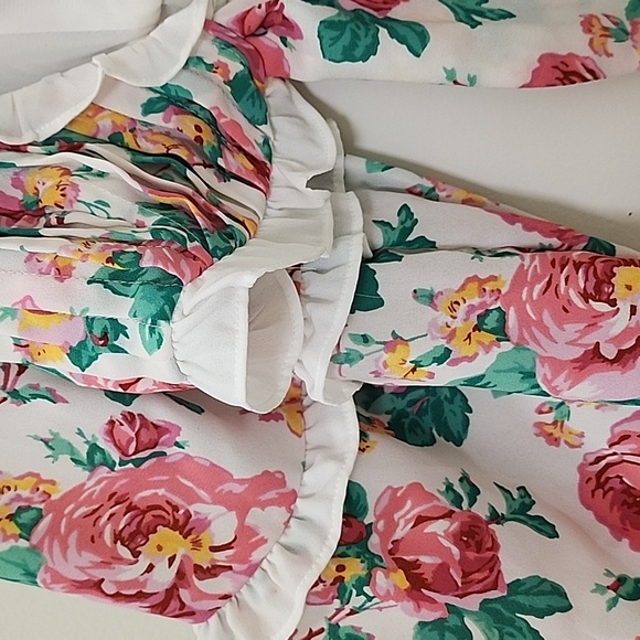 For Love & Lemons Baby Doll Whimsigoth  Imagen Crop  Floral Top Size Small - Picture 15 of 17